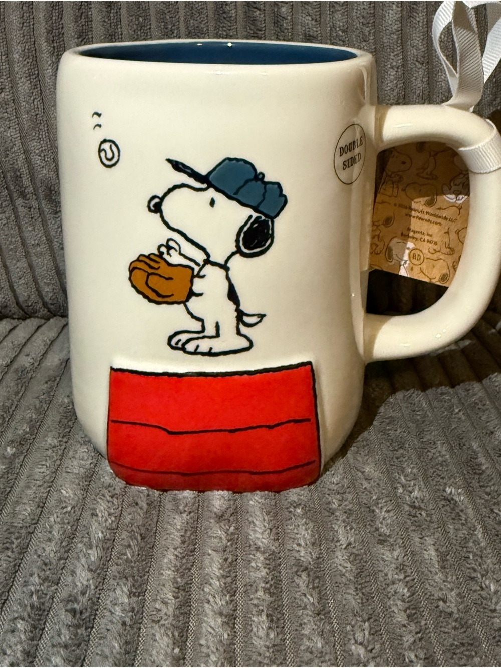 Rae Dunn x Peanuts Ceramic Mug ft Snoopy & Baseball ‘all star dad’ NWT